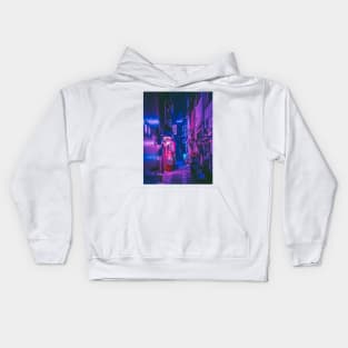 The Neon Alleyway Ghost Kids Hoodie